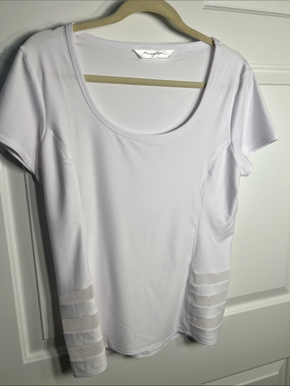 X by Gottex white Tshirt. W size Large